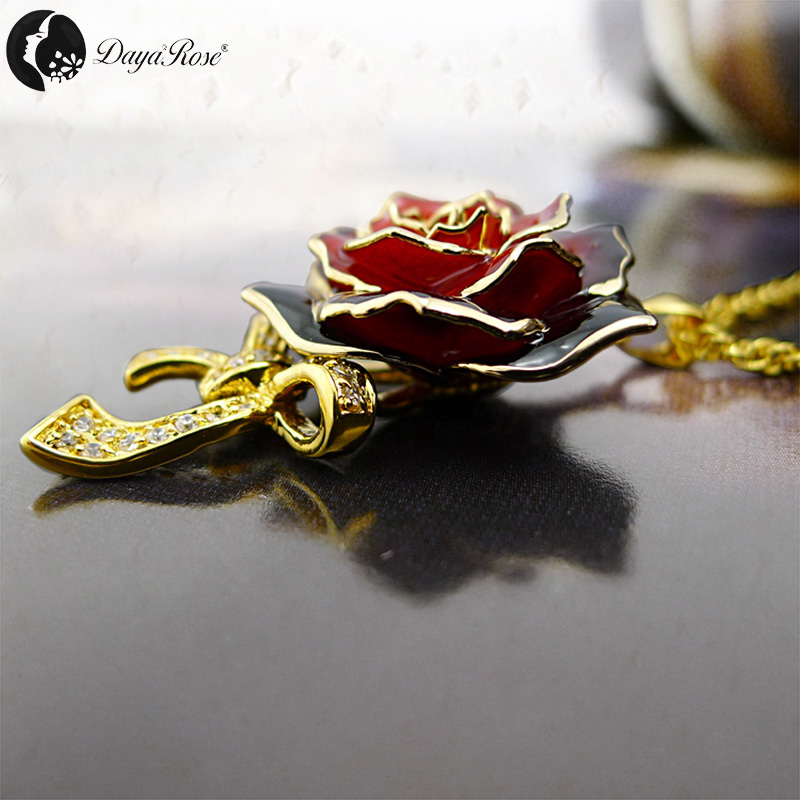 Bow Two-tone Rose Necklace (fresh Rose)