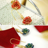 Mini Diamond Gold Rose Earrings (fresh Rose)