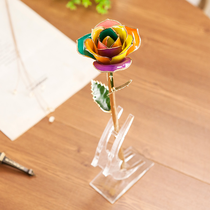 Wholesale Processing Customized Diana Colorful Gold Rose