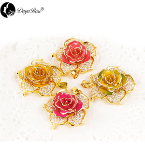 Floral Gold Rose Necklace (floral Rose)