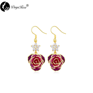 Petal Gold Rose Earring (fresh Rose)