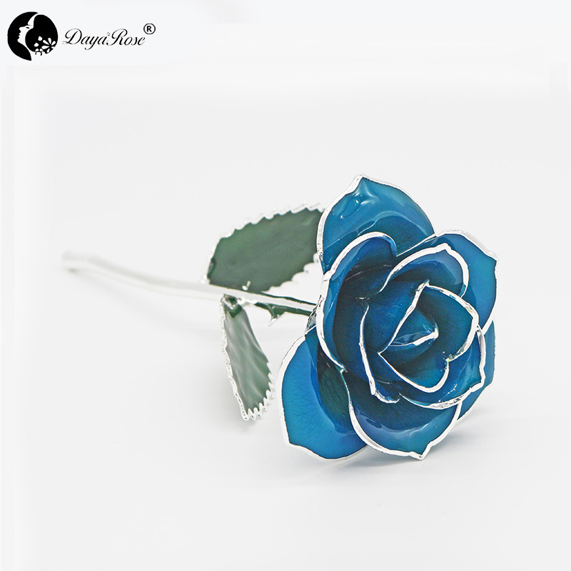 Pale Blue with Silver Roses(March)