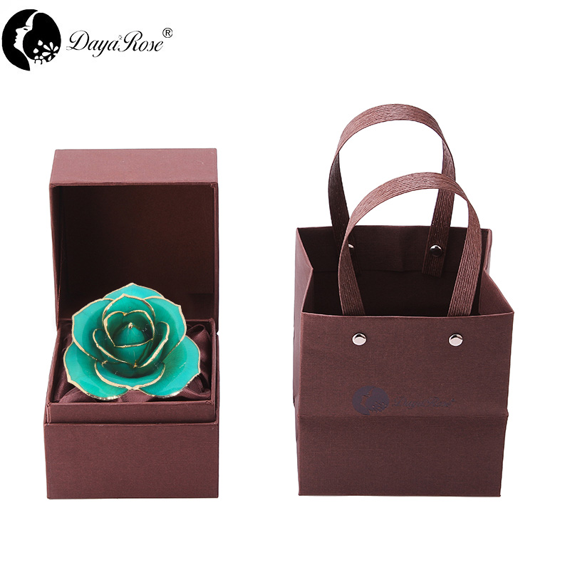 Love Only Sky Blue Gold Rose (natural Rose)