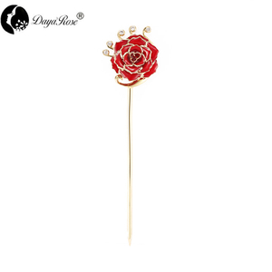 Angel Rainbow Golden Rose Hairpin (natural Flowers)