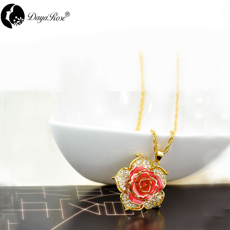 Floral Gold Rose Necklace (floral Rose)