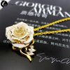 Amy Granule White Rose Necklace (fresh Rose)