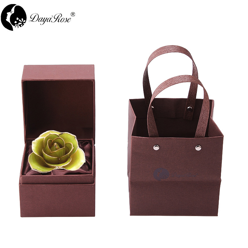 Love Only Champagne Blue Border Gold Rose (natural Rose)